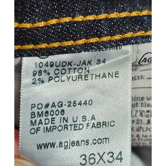 AG ADRIANO GOLDSCHMIED 36x34 The Protoge Straight Leg Denim Blue Jeans - Picture 13 of 15